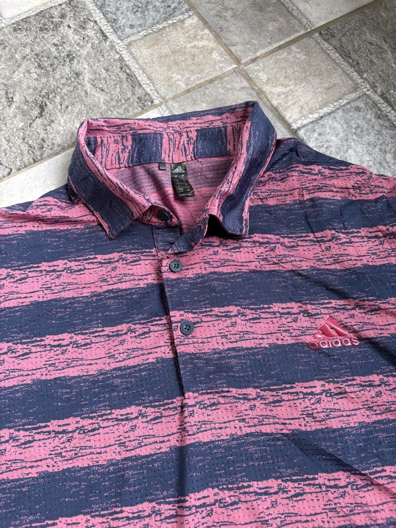 Adidas Painted Stripe Dri-Fit Polo (Category: Activewear) located in Calamba. Submitted by manila.fits (Listing ID 1466972696, Image 3). Description: Adidas Painted Stripe Dri-Fit Polo Large Width 23 Length 30 As new No issue.