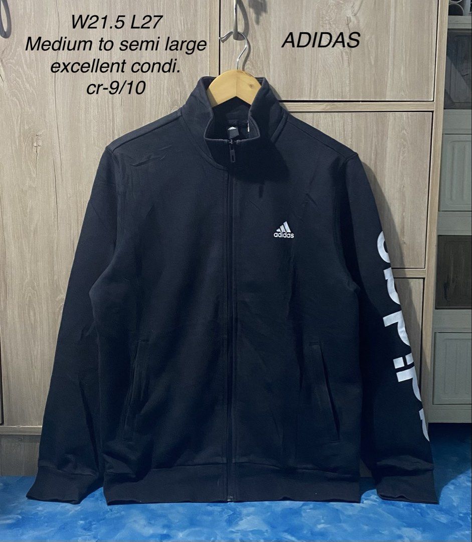 Adidas Track Jacket (Category: Coats, Jackets and Outerwear) located in Binan City. Submitted by rnj_affordable (Listing ID 1466987286, Image 1). Description: like new heavy cotton.