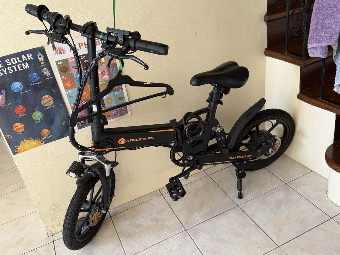 ADO A16 XE FOLDING ELECTRIC BIKE (Category: Bicycles) located in Manila. Submitted by kvstoregadgetcenter (Listing ID 1466971637, Image 1). Description: 🚲 ADO A16 XE FOLDING ELECTRIC BIKE ⚡ 📌 FULL SPECIFICATIONS: ✅ Model: ADO A16 XE ✅ Motor: 36V 350W ✅ Battery: 36V 7.5Ah Lithium Battery ✅ Battery Capacity: 270Wh ✅ Maximum Speed: Up to 25 km/h ✅ Electric Range: Up to 45 km ✅ Pedal Assist Range: Up to 70 km ✅ Wheel Size: 16 Inches ✅ Shimano 7-Spe