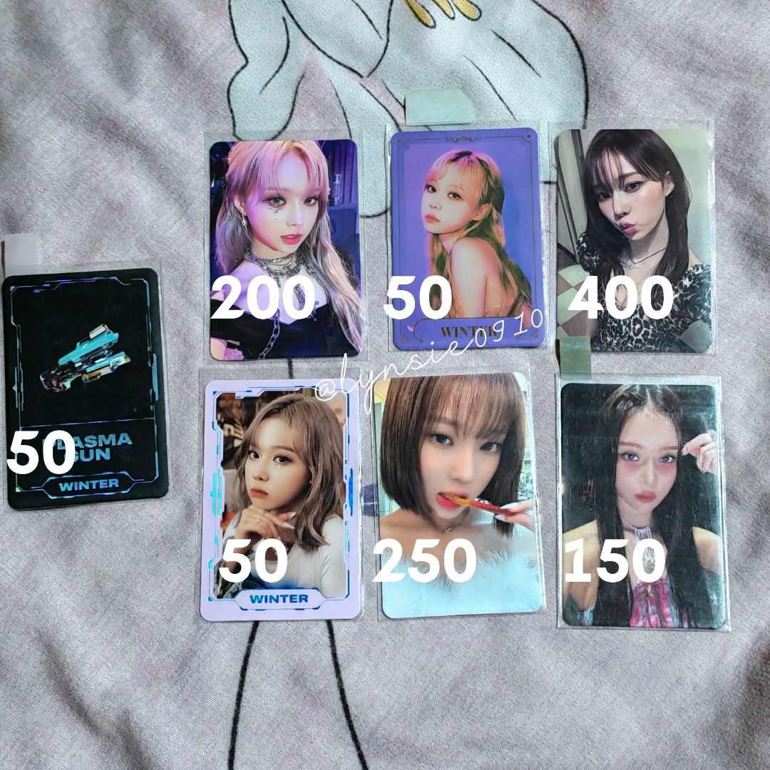 Aespa winter (Category: Vintage Collectibles) located in Manila. Submitted by lynsie0910 (Listing ID 1467162697, Image 1). Description: 𓂃✮ 𝙒𝙏𝙎 𝙇𝙁𝘽 ⌜#lynsiesells⌟ lynsiecart00.carrd.co 🛒 : aespa WINTER pc tingi ph ⤿ ₱rice in pics + sf ⤿ PAYO / 1 WEEK DOP 50% dp nrdp ⤿ onhand, mint condi ⤿ mod, j&t ⤿ x sensi & impatient.