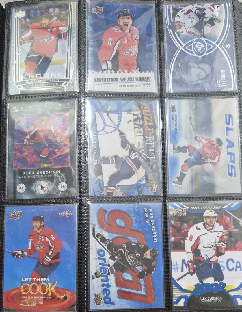Alex Ovechkin Inserts (100 each) (Category: Raw Singles) located in Imus. Submitted by spurgeons (Listing ID 1467071016, Image 1). Description: available on hand will be sleeved + toploaded.