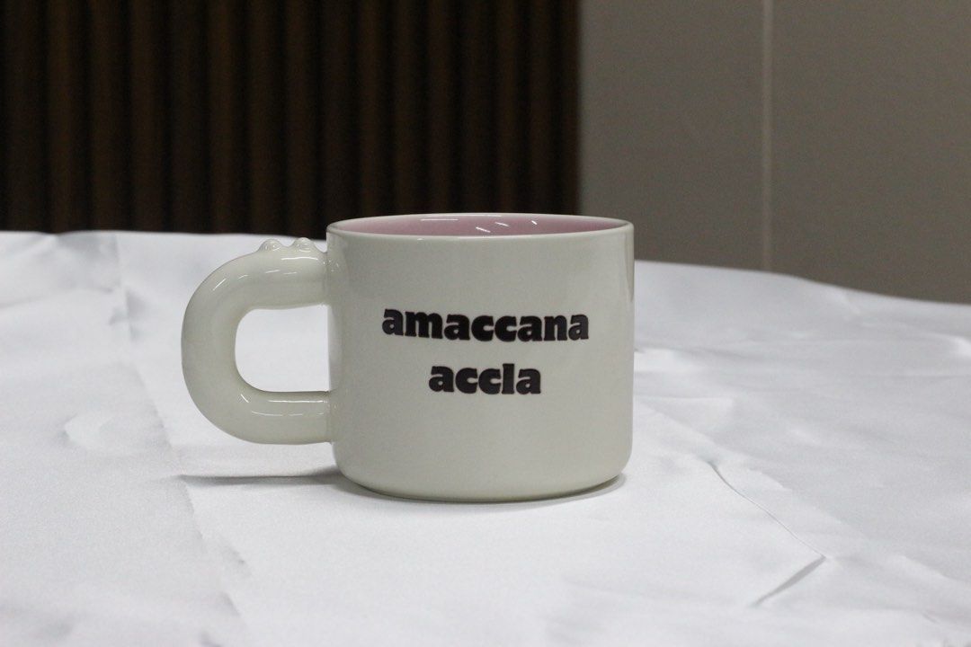 Amaccana accla customized mug (Category: Cookware & Accessories) located in San Juan, La Union. Submitted by clothedbyaya (Listing ID 1467151972, Image 1). Description: Slightly crooked pgkakadikit sa design .