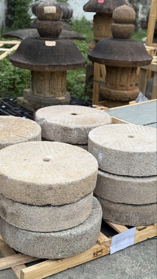 Antique Millstones (Category: Announcements) located in Taguig. Submitted by ivyzurc (Listing ID 1467152869, Image 2). Description: 🇯🇵 RARE ANTIQUE JAPANESE ISHI-USU COLLECTION PAINSTAKINGLY COLLECTED PIECE BY PIECE IN JAPAN — EXTREMELY RARE TO FIND IN THIS QUANTITY. A RARE OPPORTUNITY FOR COLLECTORS & LANDSCAPE DESIGNERS Not simply a collection of old stones. This is a carefully accumulated collection of Japanese Ishi-usu (石臼) — traditional Ja