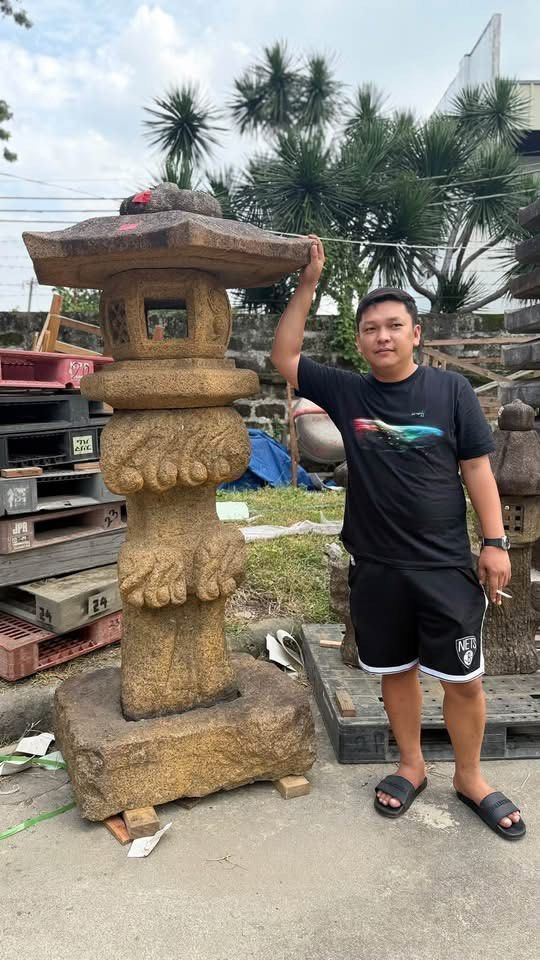 Antique YAMADŌRŌ” HYBRID STONE LANTERN (Category: Announcements) located in Taguig. Submitted by ivyzurc (Listing ID 1467155475, Image 2). Description: 📣 SUPER RARE PIECE ‼️‼️‼️ ✨ EXQUISITE VINTAGE JAPANESE GRANITE “ORIBE / YAMADŌRŌ” HYBRID STONE LANTERN (織部燈籠 / 山燈籠) ✨ Introducing an exceptionally rare and heavily sculpted Vintage Japanese Granite Stone Lantern. Standing at a monumental scale, this piece is an extraordinary collector’s fusion—co