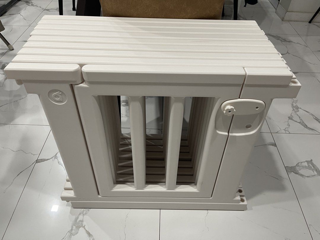 Anuri playpen (10 panels) with playmat (Category: Safety Gates, Locks & Protectors) located in Manila. Submitted by jeanaxl (Listing ID 1467094672, Image 2). Description: For sale: Anuri playpen (10 panels) with playmat Size: 210x140x65cm 10,000 slightly negotiable - Fence Color: white - Playmat Color: white/gray other side white/pink - Complete wall locks (sticky pads removed for hygiene purposes) - Brand new 2 panels (including door) - Used les