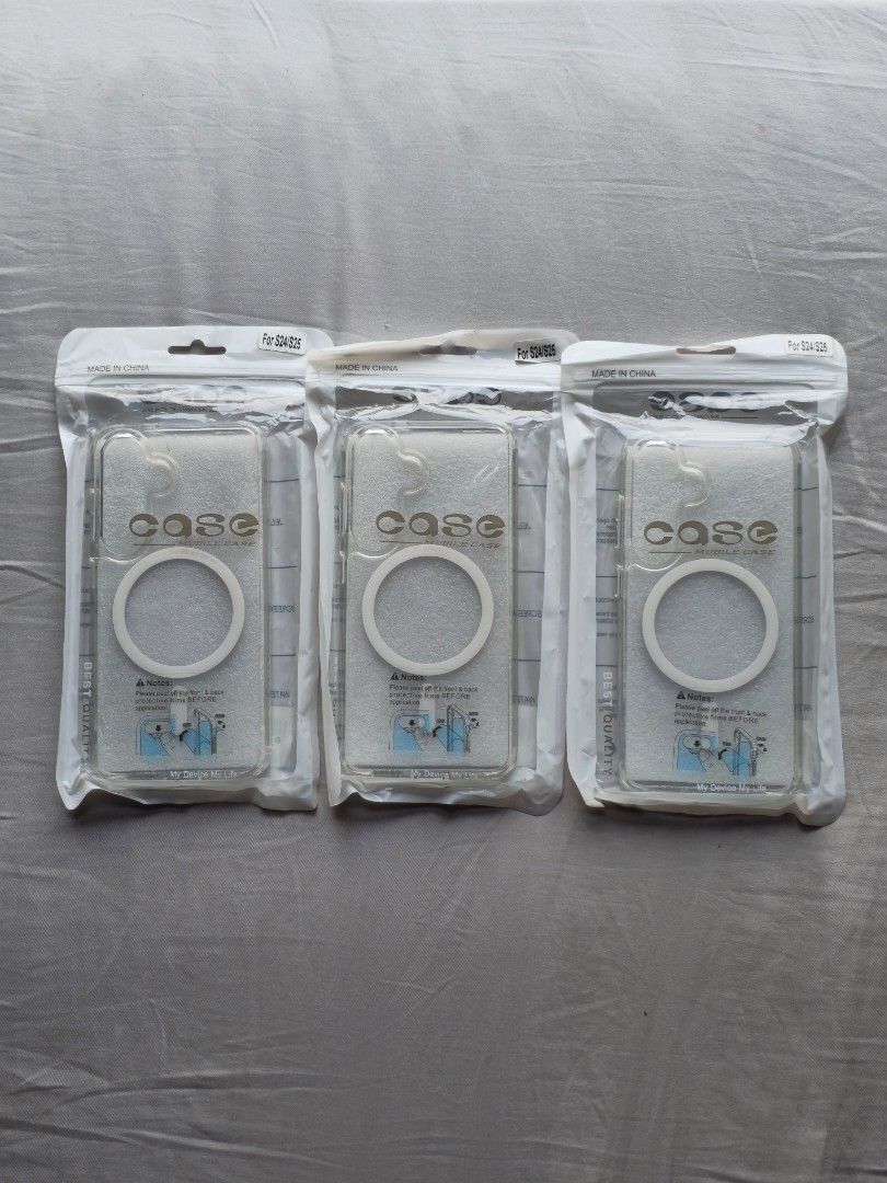 S24,S25 Anvoro Samsung Magnetic Clear Hard PC Case (2 Left!) (Category: Cases & Sleeves) located in Singapore. Submitted by wg1804 (Listing ID 1467005993, Image 1). Description: 2 LEFT! Each is $3 Take all for $5 Brand New Magsafe clear hard pc case for samsung s24 and s25. Long lasting crystal clear, non yellowing case.