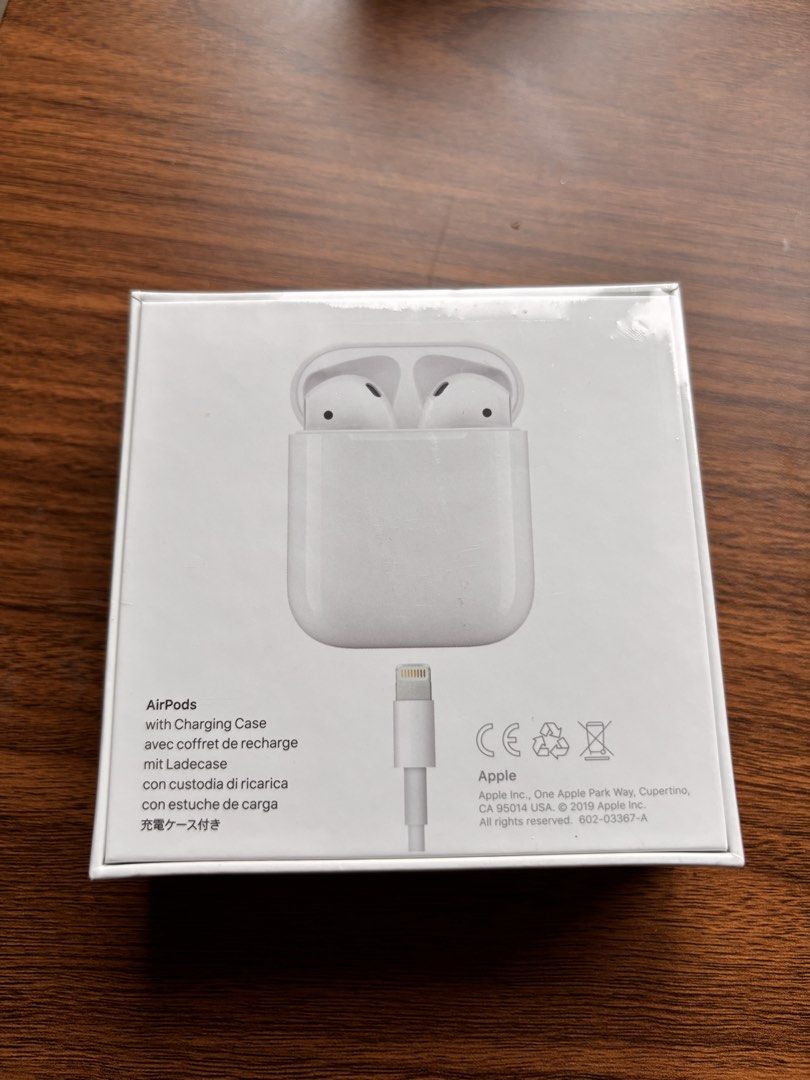 Apple AirPods 2 (Category: Earphones) located in Taguig. Submitted by hey_patzu (Listing ID 1467010234, Image 2). Description: Brand New Apple AirPods 2. Sealed and unopened. Came from PowerMac Center, but I was gifted a newer model. Price is negotiable .
