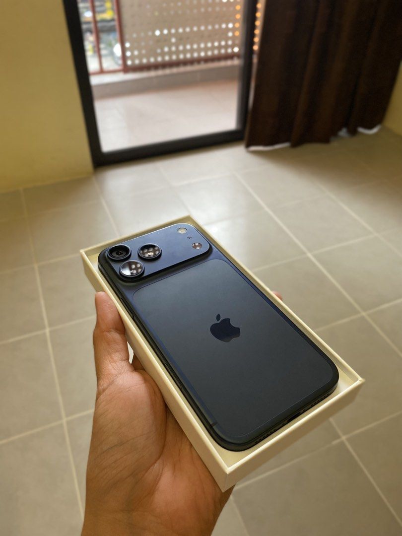 Apple iPhone 17 Pro Dark Blue with Box and Cable (Category: iPhone 17 Series) located in Dasmarinas. Submitted by castrochristel80 (Listing ID 1467094914, Image 1). Description: Iphone 17 Pro max 256gb Selling for only 60k Actual price 94k Purchased june 29, 2026 Issue: may super small na dent lang po nasa pic pls check na lang. aside from that no issue at all na Rfs: need urgent cash Meet up only cebu it park.