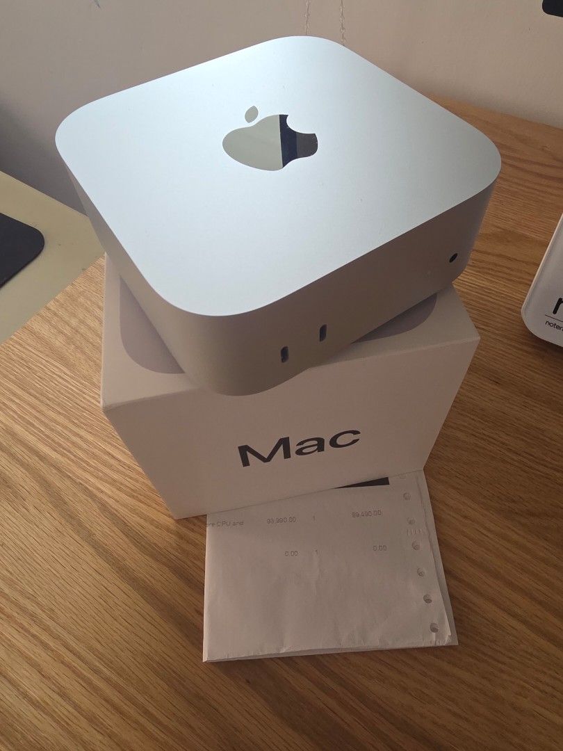 Apple Mac mini M4 Pro 24GB (Category: Desktops) located in Cavite. Submitted by aaron112 (Listing ID 1466997651, Image 1). Description: Mac Mini M4 Pro * 24gb Ram * 512gb Storage * 12-core cpu / 16-core gpu * Original price around 90k * With receipt * Bought at power mac * Under warranty * Complete accessories * No issue Swap to no issue 16gb mac + cash RFS: Need funds Price 80,000 📍Imus cavite area or Mall of asia.