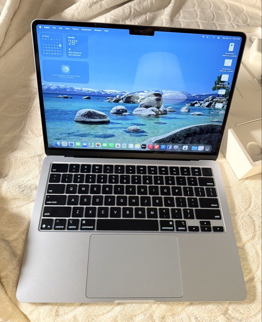 Apple MacBook Air Silver (Category: Laptops & Notebooks) located in Manila. Submitted by ynasora (Listing ID 1467129716, Image 3). Description: FOR SALE: MacBook Air M4 13-inch 💻✨ Lady-owned and well-maintained! 🤍 Specifications: * Model: MacBook Air M4 * Display: 13-inch * Storage: 256GB * Purchased: May 2025 Condition: * No issues whatsoever * No dents * With original box and charger * Mostly used for watching Netflix, so it’s well-maintained