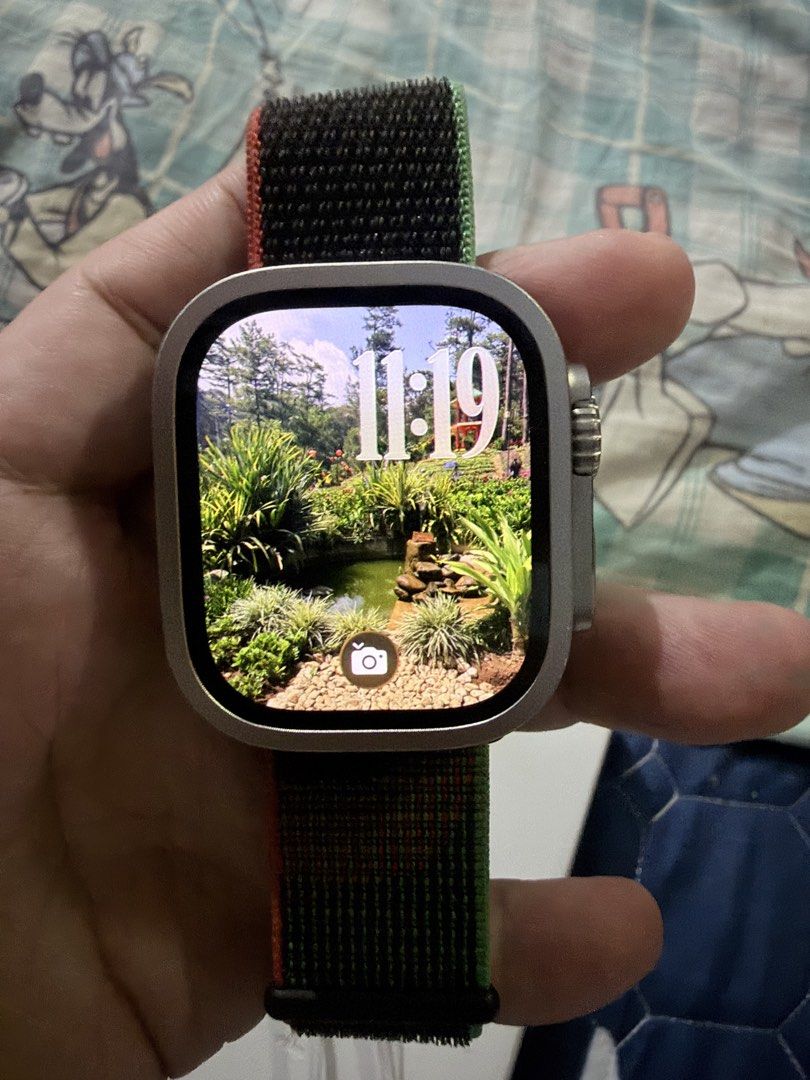 Apple Watch Ultra 1 97% BH (Category: Wearables & Smart Watches) located in Quezon City. Submitted by BAYMAX72 (Listing ID 1466994942, Image 2). Description: Complete with box under 97% BH smooth no issue or dents.
