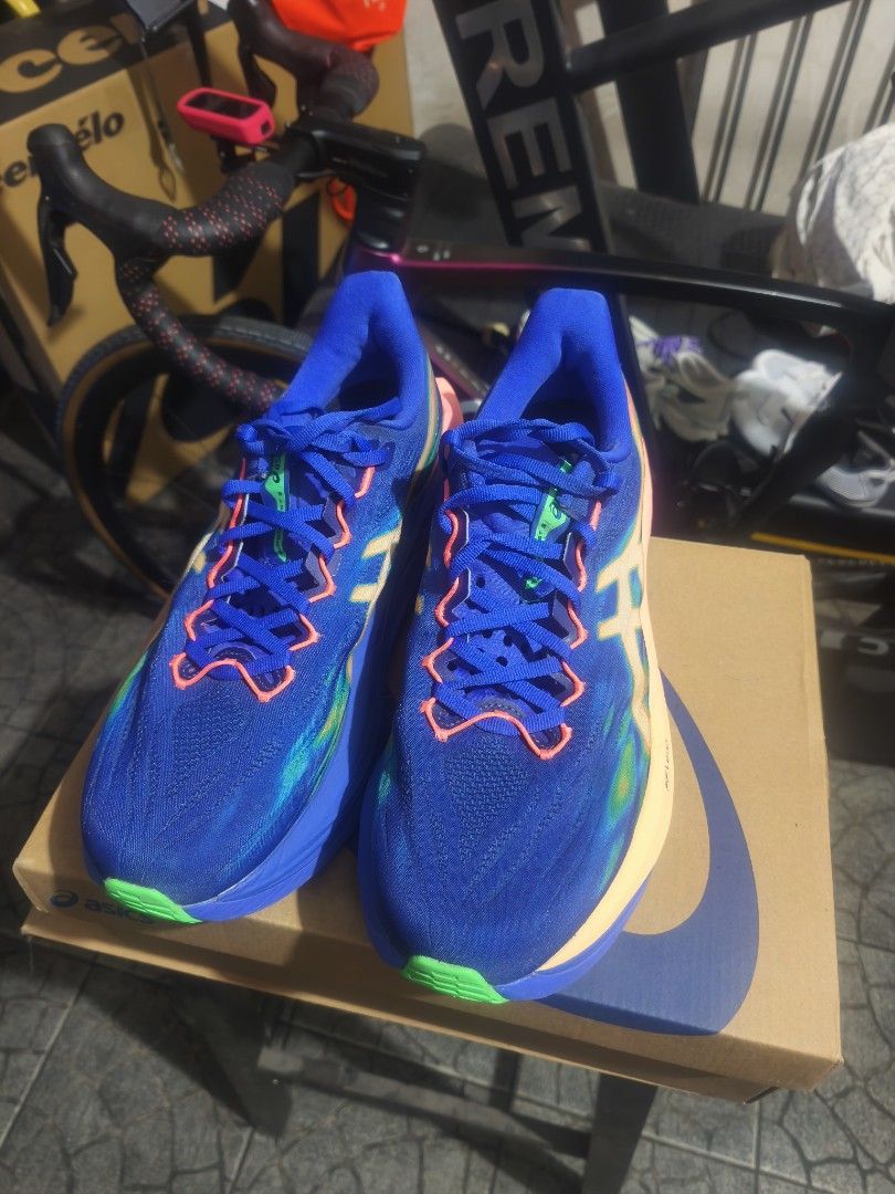 Asics Superblast 3 size 9.5 /27.5cm (Category: Sneakers) located in Caloocan City. Submitted by ae86nilo (Listing ID 1467165260, Image 1). Description: - Model: Asics Superblast daily running shoes - Colorway: cobalt blue - Cushioning: FF Leap midsole with a thick, highly responsive stack height - Condition: lightly used around 80kms mileage, mostly treadmill - Inclusions: Original shoe box included bought from asics harajuku tokyo.