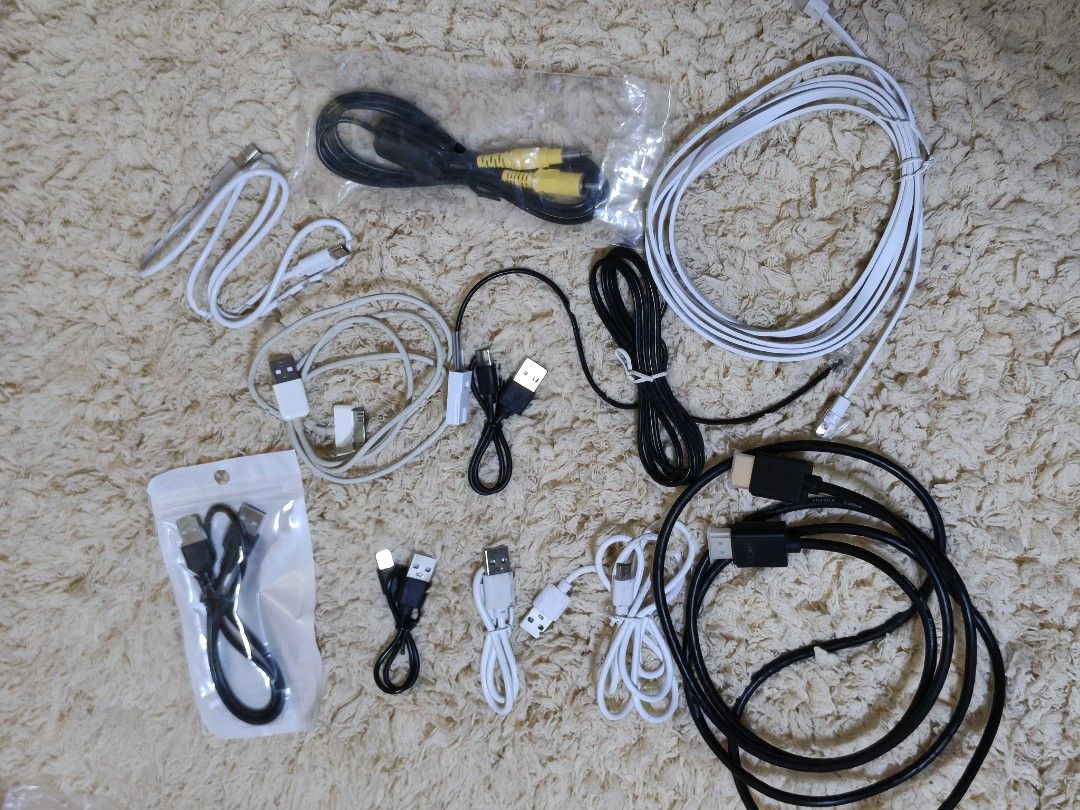Assorted Cables and Wires Lot (Category: Cables & Adaptors) located in Baguio. Submitted by sky_alexander143 (Listing ID 1467066226, Image 1). Description: - Cable bundle clear out - take everything together - Includes HDMI, USB, audio jack cables, and Ethernet cords - Various lengths and connector types - Great mix of handy spares for your home or office - Selling as a complete set only.
