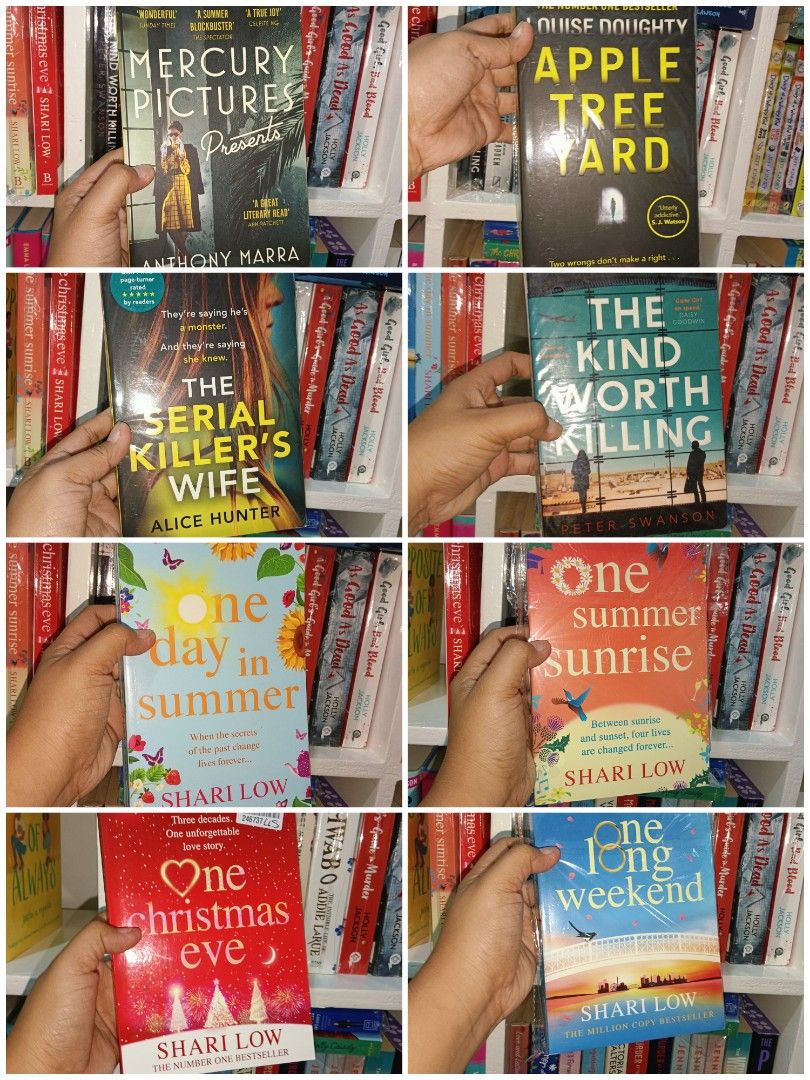 Assorted Fiction and Thriller Novels Paperback Collection (Category: Storybooks) located in Manila. Submitted by rosareads (Listing ID 1467025419, Image 2). Description: - Massive collection of bestselling thriller, romance, and drama paperbacks - Featured authors: Lisa Jewell, Shari Low, Liane Moriarty, and many others - Great mix of suspenseful mysteries and light reads with nice cover art - Clean pages, well-maintained, and ready for your next