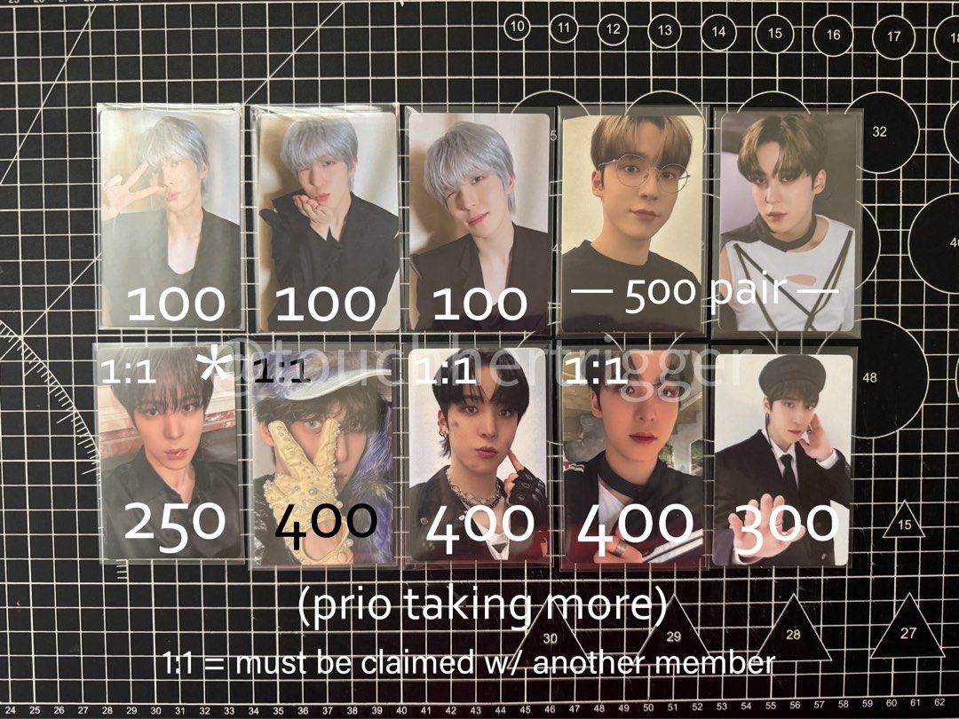 ATEEZ PCs - Yunho (Category: K-Wave Merchandise) located in Quezon City. Submitted by touchhertrigger (Listing ID 1465739339, Image 1). Description: 🔔 OFFERS LOWER THAN PRICES PROVIDED WILL BE TURNED DOWN 🔔 - prio taking more - sale will push through only if the full set / most of the cards are taken listed = available. prices = final. payo w/in 24 hours Please do not message if uncertain, not ready with the funds, or to lowball. Saying “no, bu