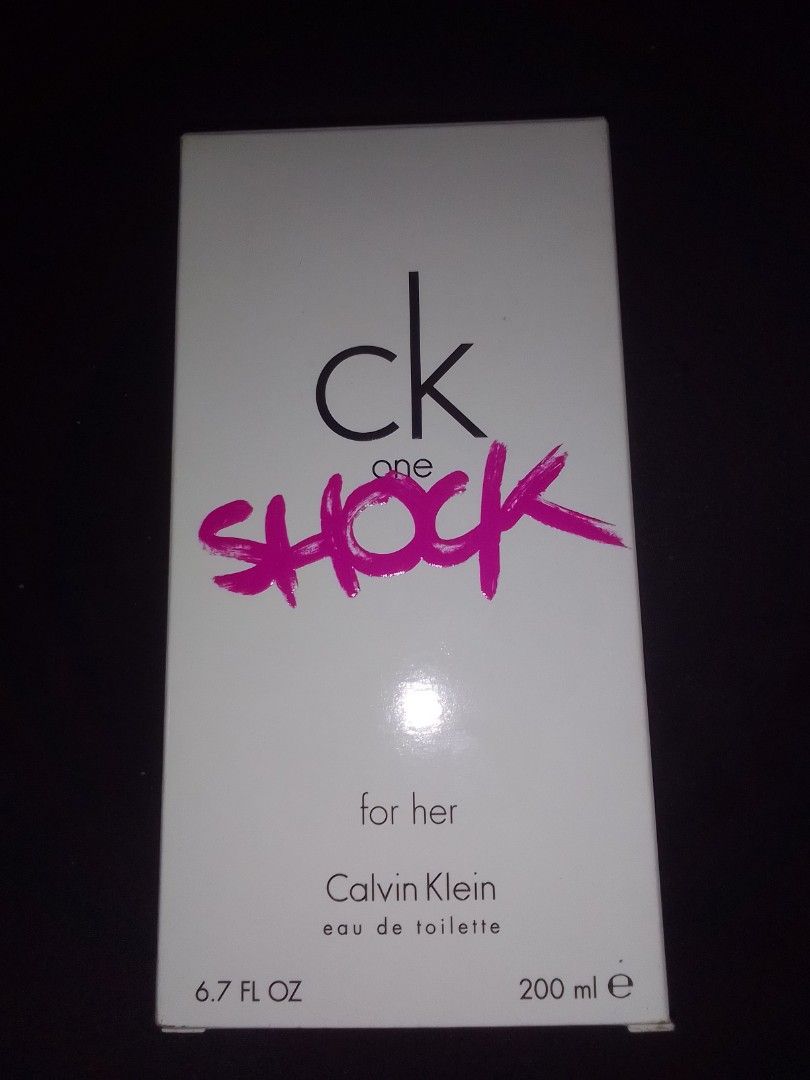 Authentic Calvin Klein One Shock Eau De Toilette Perfume 200ml (Category: Fragrance & Deodorants) located in Baguio. Submitted by eskimoprime (Listing ID 1467148920, Image 1). Description: Notes: - Guaranteed authentic - 200ml - 80% full - Made in France - Purchased in Qatar - Feel free to pm for more pics.