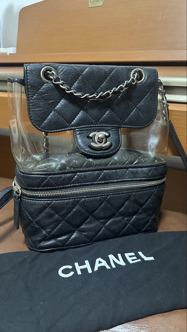 Authentic Chanel Vanity Backpack (Category: Luxury Bags & Wallets) located in Las Pinas. Submitted by marshmallowmax (Listing ID 1467140949, Image 2). Description: Guaranteed Authentic! Excellent used! Normal signs of usage.. can be worn as backpack or shoulder bag With dustbag .
