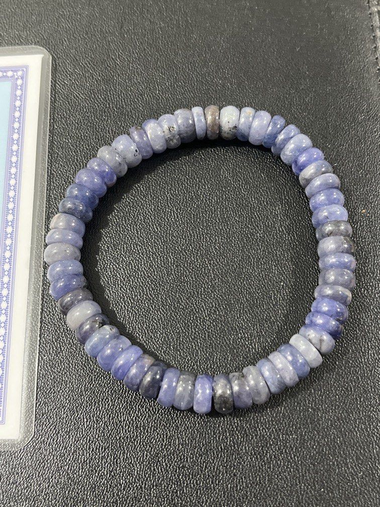 AUTHENTIC CRYSTAL 9MM TANZANITE ABACUS WITH GRAPHITE INCLUSIONS BRACELET (Category: Bracelets) located in Marikina City. Submitted by kyanossy (Listing ID 1467065705, Image 3). Description: .