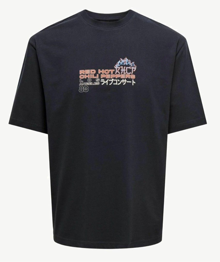 Authentic Red Hot Chili Peppers Shirt (Category: Tshirts & Polo Shirts ) located in Cavite. Submitted by pearlandgrace (Listing ID 1467062583, Image 2). Description: Brand new, NO tag Authentic merchandise, brand Only & Sons From US 22 inches (width), 29 inches (length) size medium on tag full payment first before shipment, plus SF.
