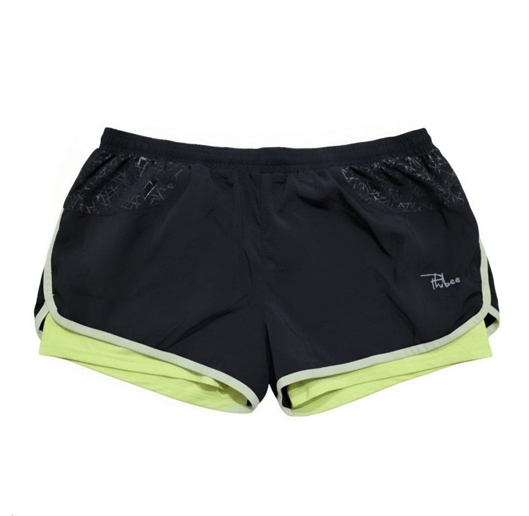 [Authentic] Thibee Ladies 2-in-1 Double Layer Running Shorts (Size L) (Category: Activewear) located in Cainta. Submitted by yugenken (Listing ID 1467077385, Image 1). Description: DECLUTTERING! [personal use] Price: ₱ 250 (Fixed) Condition: 9/10 (Excellent pre-loved condition, stretch elasticity is perfectly intact, no loose seams) Size Profile: Size Large (L) • Waist: 34 inches • Outseam (Length): 13 inches • Thigh: 9.5 inches Product Details: 