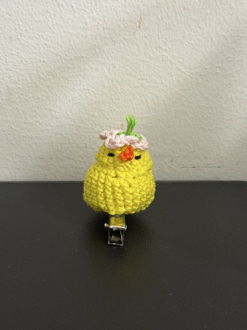 Baby Duck Crochet Clip (Category: Handmade Craft) located in Manila. Submitted by moonstruckedcrochet.co (Listing ID 1467108281, Image 2). Description: Baby Duck Crochet Hair Clip - Handmade - Made with Cotton Yarn 5 ply - Attached to a duckbill clip - 50 pesos per piece.