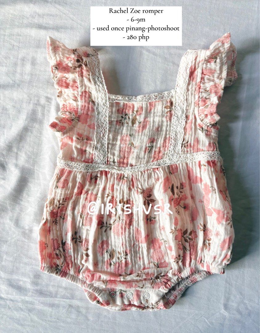 Baby Rompers (Category: Babies & Kids Fashion) located in Las Pinas. Submitted by estelleee.star (Listing ID 1467168084, Image 3). Description: Prices and sizes are included in the photos..