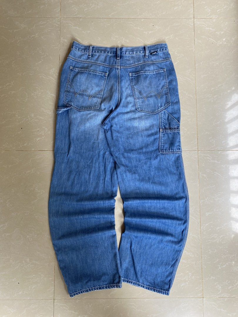 BAGGY PANTS (Category: Jeans) located in Davao. Submitted by giegarments (Listing ID 1467125571, Image 1). Description: Brand:EDWIN BLUE WASH CARPENTER BAGGY PANTS DIMENSIONS/INCHES📏 W:34 L:43 T:14 H:9 -mid hard -thick -heavy -asnew condition -deadstock -9.8/10 color rate -ready to wear -must have -solid fittings -solid to Price:480freeshipped (automatically yours).