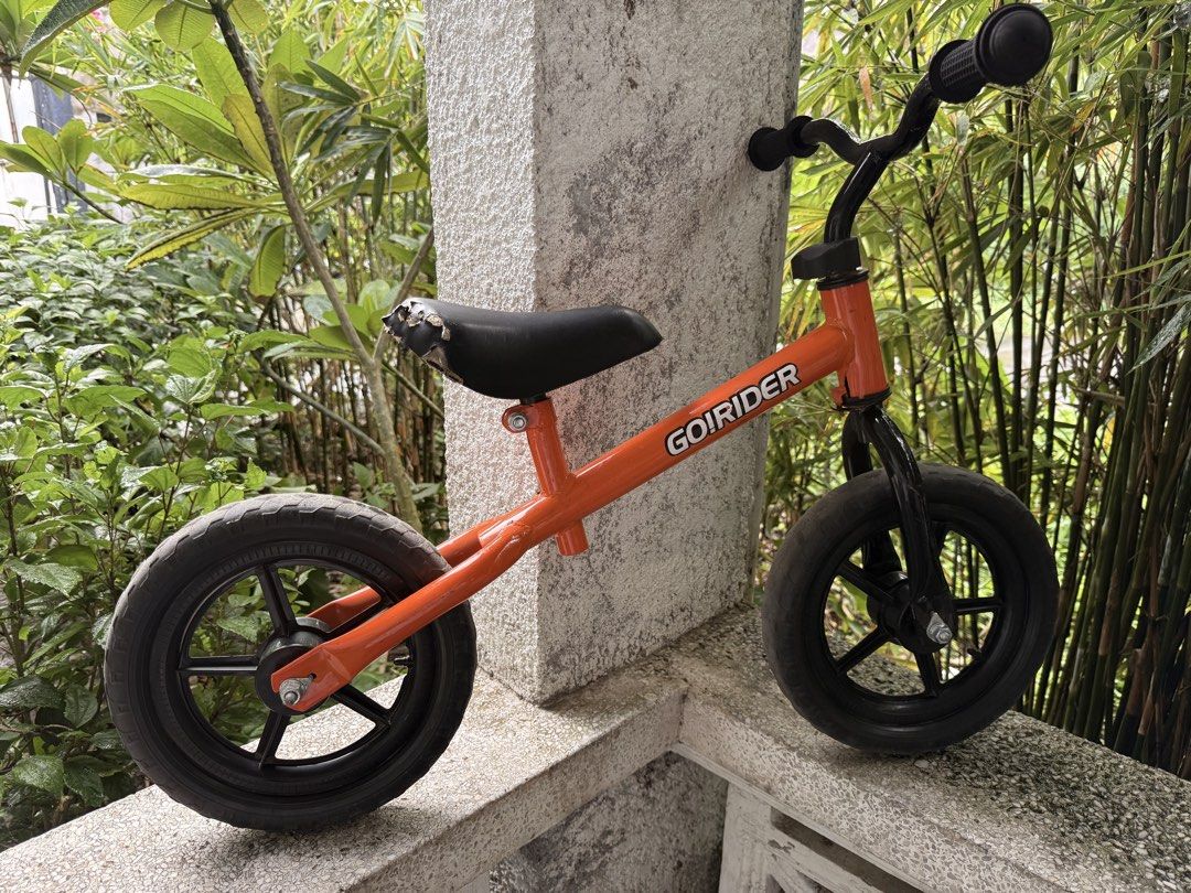 Balance/Push Bikes for Kids (Category: Bicycles) located in Calamba. Submitted by transitory (Listing ID 1467101397, Image 3). Description: For Sale Kiddie Balance Bikes Price Range ₱600 to ₱2,800 1. GO! RIDER with crack at head tube and worn out saddle ₱600 2. Practice Bike (not sure sa brand) with rear brake ₱1,000 3. RADIO FLYER Glide & Go (Model 800) in almost new condition adjustable handlebar and saddle height ₱2,800 4. STRIDER 12 Sport “Sa