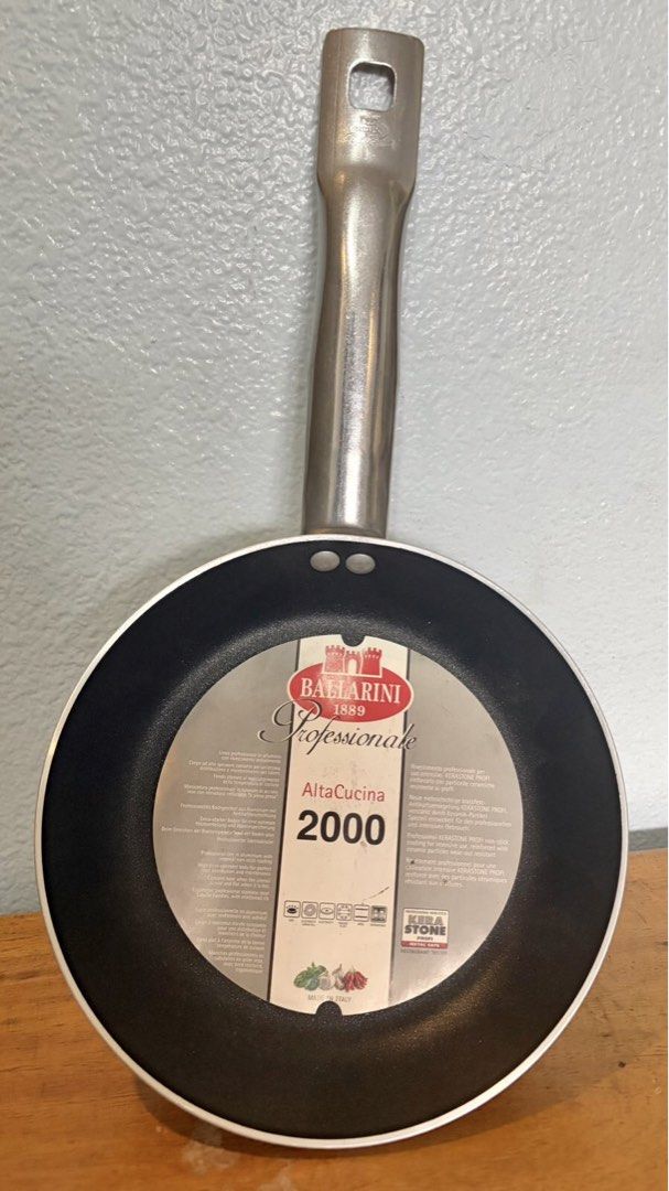 Ballarini Saute Pan 20cm (Category: Cookware & Accessories) located in Quezon City. Submitted by gchua888 (Listing ID 1467167949, Image 1). Description: -Professional line in aluminum with internal non-stick coating -High thick constant body for perfect heat distribution and maintenance -Concave base when the utensil is cold and flat when it is hot -Ergonomic professional stainless steel tubular handles, with reinforced rib Selling for ₱1,200 (Or
