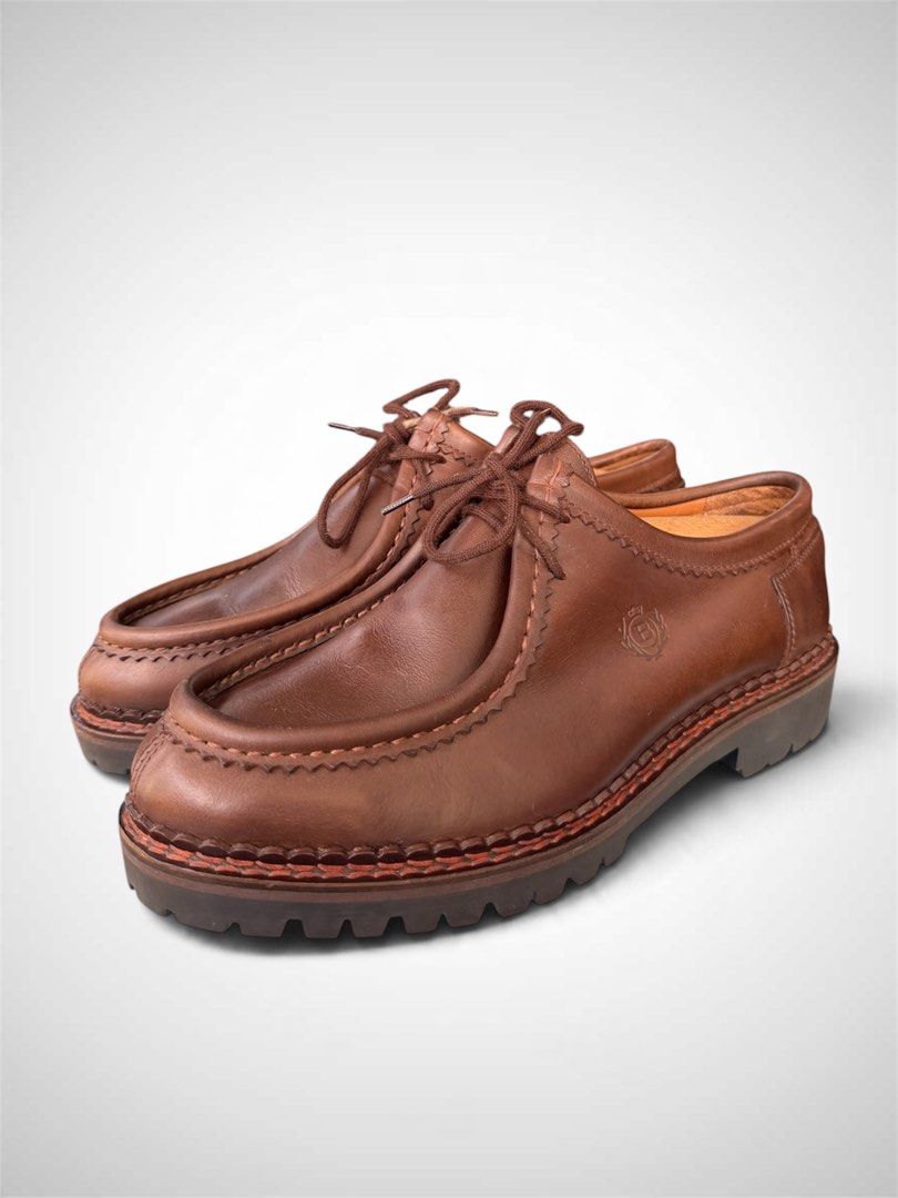 Bally Brown Paraboot Moc Toe Leather Shoes (Category: Dress Shoes) located in Zamboanga. Submitted by the.angura.store (Listing ID 1466973504, Image 1). Description: Bally Brown Moc Toe Leather Shoes Soft calfskin leather, Bally branding on the side & stamp on the insole pads. Really similar to Michael Paraboot. Beautiful leather patina. Made in Italy. Size 42 on tag US 9, UK 8, 27 cm. No inclusions, pair only. .