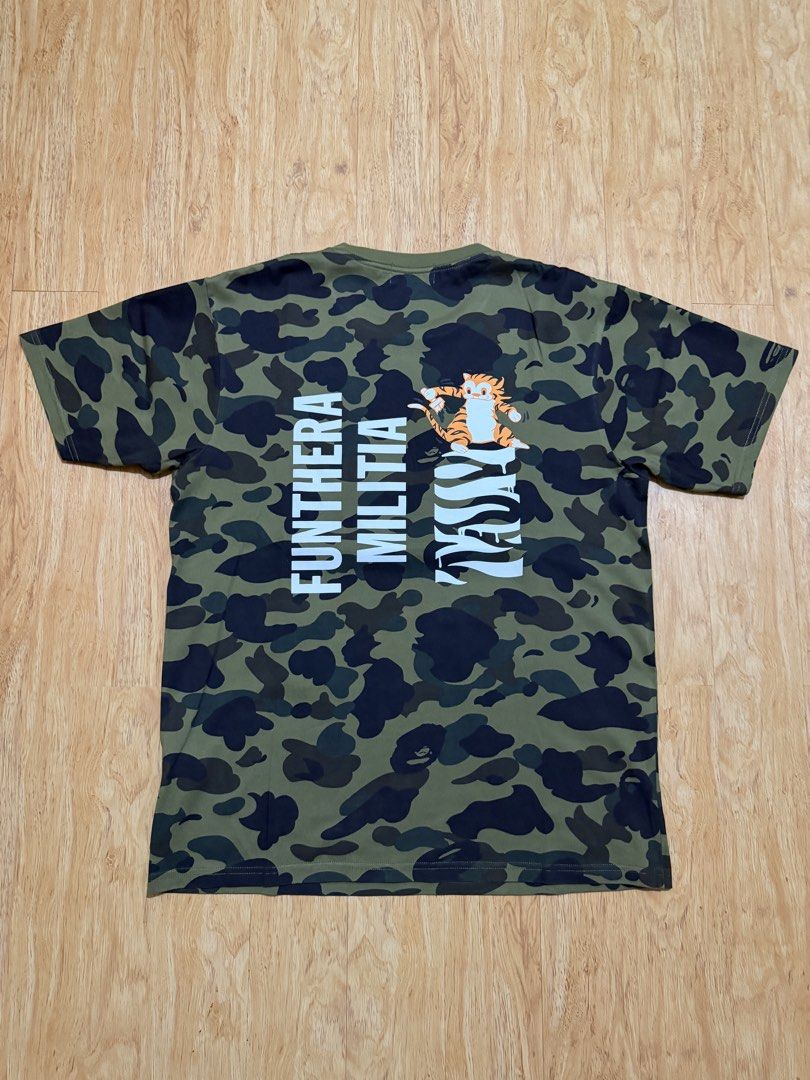 BAPE 1st Camo Tiger Tee (Category: Tshirts & Polo Shirts ) located in Danao, Cebu. Submitted by yunoball (Listing ID 1467080032, Image 3). Description: Size XL on tag 22x29 Condition: excellent Issues: none Guaranteed authentic .