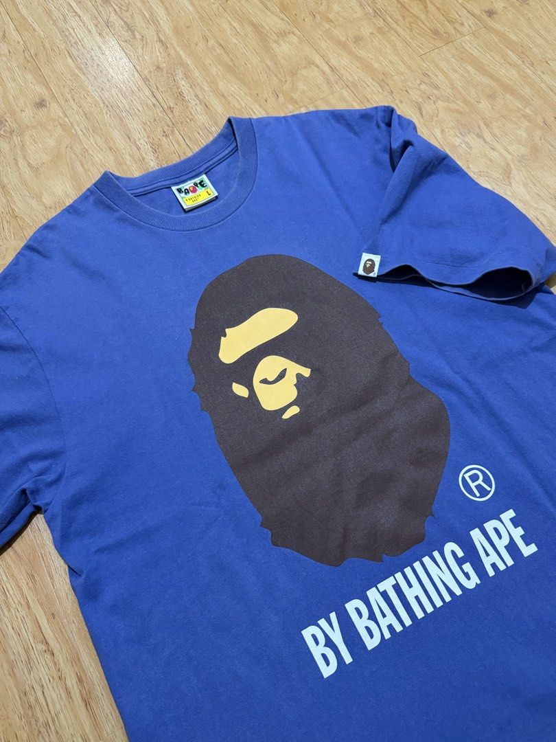 BAPE Big Head Tee (Blue) (Category: Tshirts & Polo Shirts ) located in Danao, Cebu. Submitted by yunoball (Listing ID 1467080167, Image 2). Description: Size L on tag 21.5x28.5 Condition: excellent Issues: none Guaranteed authentic.