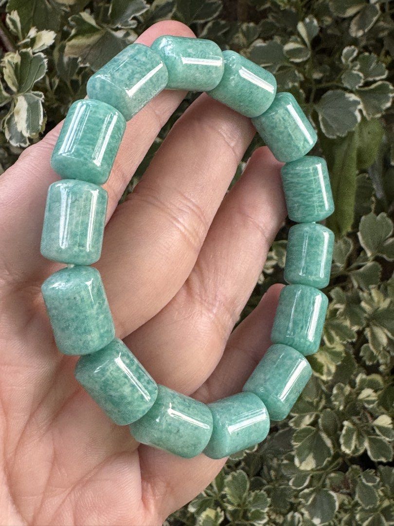 BARREL AMAZONITE 🍡B4_JC002 (Category: Bracelets) located in Bulacan. Submitted by selling_low_by_bella_ben (Listing ID 1466993850, Image 2). Description: BARREL AMAZONITE 🍡B4_JC002 🏷️ 680 10 mm bead size 17 cm wrist.