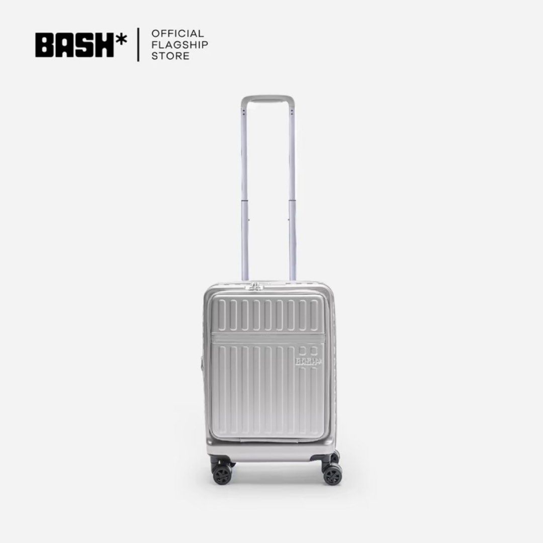 BASH Carry-On Lite Luggage Mist (Category: Luggage) located in Makati City. Submitted by krsst (Listing ID 1467013524, Image 1). Description: - Brand: BASH Carry-On Lite - Color: Silver/Mist - Weight: Ultra-light at 2.6kg (perfect for flights and weekend trips) - Design: Single top opening with a clean, modern look - Capacity: Expandable up to 5cm for extra packing space - Mobility: 360-degree silent wheels with aluminum telescopic handle - Secur