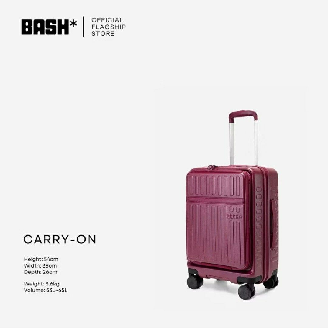Bash Carry-On Luggage in Jet Set (Category: Luggage) located in Bacoor. Submitted by anjelaiii (Listing ID 1467163477, Image 1). Description: Brand new Bacoor, Cavite area. for sure buyers only please. Shipping via Lalamove only. Mode of payment: Gcash, Bdo & Bpi..