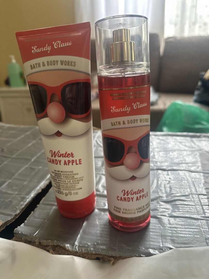 Bath and Body Winter Candy Apple edition Perfume and Body Cream bundle (Category: Body Care) located in Carmona. Submitted by francisder50014 (Listing ID 1467018321, Image 1). Description: Bath and Body Works Sandy Claus Winter Candy Apple Edition Bundle 236ml - Perfume 238g - Body cream.