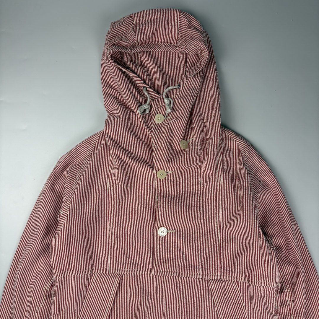 Beams - B:MING - Hickory Stripe Gunner Smock Jacket (Category: Coats, Jackets and Outerwear) located in Bacolod City. Submitted by cast.archives (Listing ID 1467116722, Image 2). Description: Beams - B:MING - Hickory Stripe Gunner Smock Jacket Size: Medium fits Condition: Excellent Flaw: None.