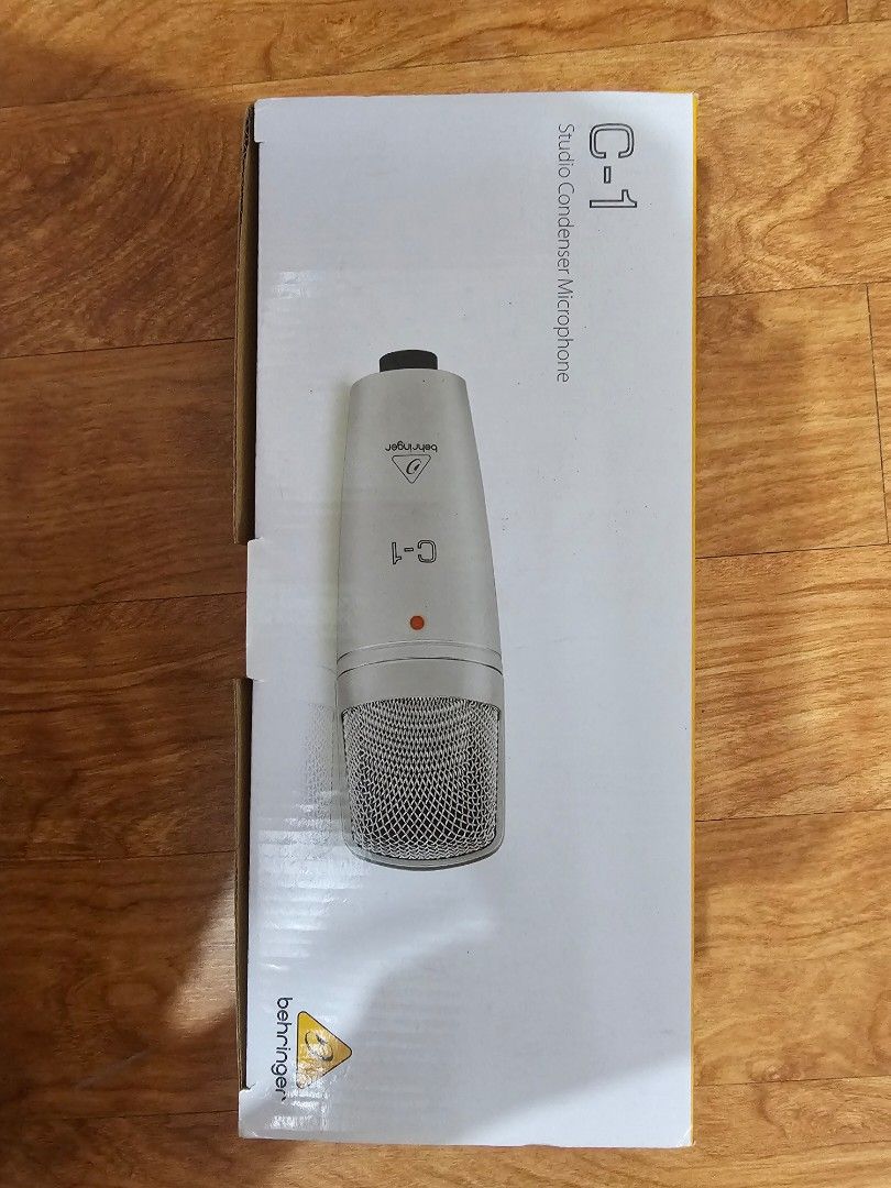 Behringer C-1 Studio Condenser Microphone (Category: Microphones) located in Quezon City. Submitted by findsbydavie (Listing ID 1467143132, Image 3). Description: Bought back in May 2022. Used with care and only for 1 year. Includes original box and a freebie microphone holder. Behringer C-1 studio condenser microphone. Professional quality audio capture for vocals and instruments. Includes original hard carrying case and retail packaging box. Re