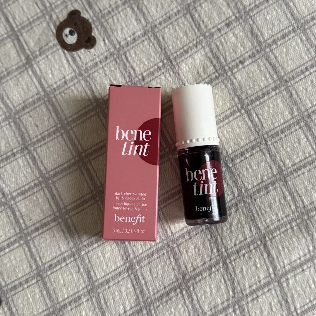 benetint lip & cheek stain (dark cherry) (Category: Makeup) located in Lipa City. Submitted by aye.nah (Listing ID 1466991509, Image 1). Description: ᝰ benetint lip stain dark cherry [ authentic! bought fr sephora website. can show proof thru pm hehe ] — ₱1,650 + sf & pf • price is still nego IF SURE BUYER • good condition ! x sensi (used it a few times only) • w/ benetint box rfs: decluttering. too many lippies na hehe PM ME IF INTERESTED .