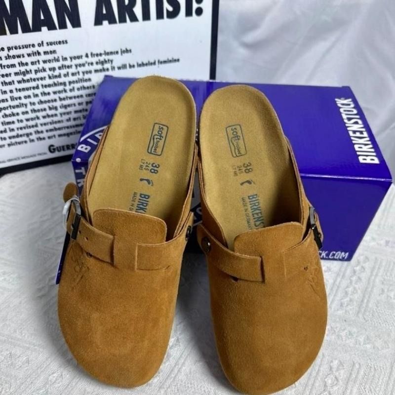 BIRKENSTOCK x Stussy 聯名栗色真牛皮包頭拖鞋涼鞋 35-46碼 （分類：波鞋）位於 Hong Kong。 由 guthrybgra61359 提交（商品編號 1467145748，圖片 7）。簡介： ✅ 尺碼範圍：35-46碼，全尺碼齊全 ✅ 材質：頭層真牛皮打造，質感細膩親膚耐穿 ✅ 購買須知：下單後約5-7天到港，順豐速運包郵直送府上。