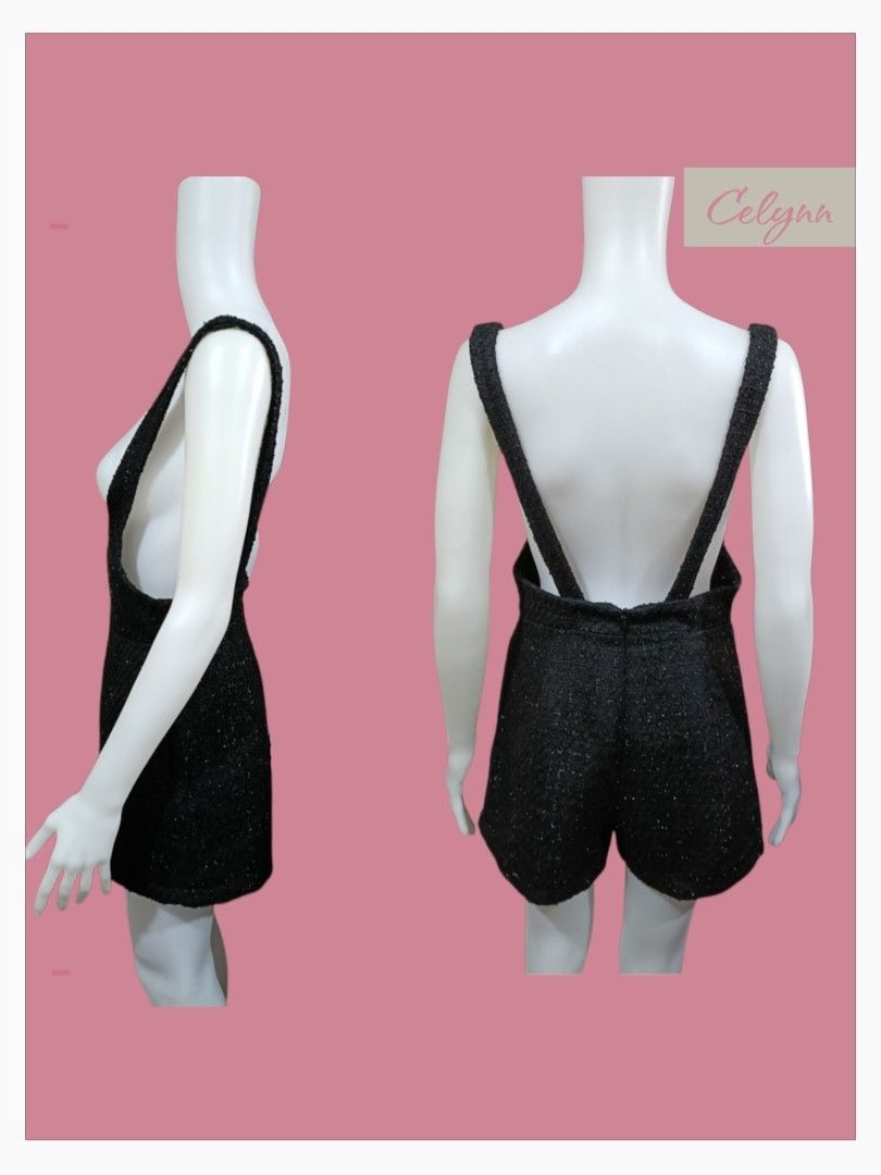 Black Sparkly Tweed Romper Shorts; Small (Category: Rompers) located in Moncada. Submitted by celynn.collection (Listing ID 1467101522, Image 2). Description: ✅ PLEASE READ BEFORE ASKING! 😊 ----------------------------------------------------- 📍LOCATION: Pangasinan, Luzon ----------------------------------------------------- ✅ Clothes are THRIFTED or PRE-LOVED unless stated brand new. ----------------------------------------------------- Brand: