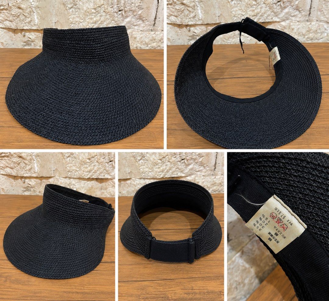 black woven straw sun visor hat (Category: Hats & Beanies) located in San Fernando. Submitted by dntjapansurpluselyu (Listing ID 1467090100, Image 1). Description: .