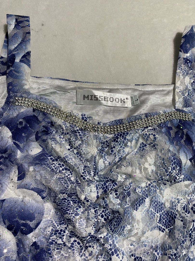 blue floral puffy dress (Category: Dresses) located in Balanga. Submitted by cheolchansol (Listing ID 1467124892, Image 2). Description: mop: gcash mod: direct jnt large on tag but i think small to medium siya kasya.