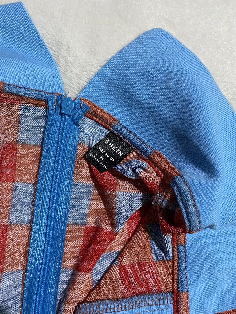 blue red checkered romper (Category: Rompers) located in Balanga. Submitted by cheolchansol (Listing ID 1467124069, Image 2). Description: mop: gcash mod: direct jnt s- m.