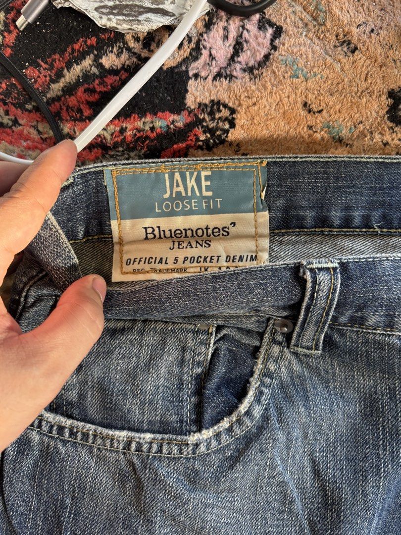 BlueNotes Baggy Pants (Category: Jeans) located in Pasay City. Submitted by namastenamstenamaste (Listing ID 1466972540, Image 3). Description: BlueNotes Baggy Pants Baggy Jeans Minor issue: Hem W: 34 L: 38 Thighs: 12 Legop: 10.5 +sf .