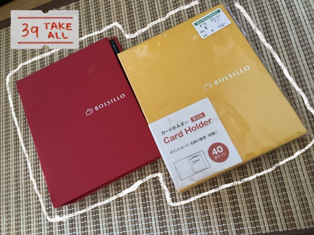 Bolsillo Card Holder Bundle (Category: Stationery & School Supplies) located in Manila. Submitted by vajaejae (Listing ID 1467060055, Image 1). Description: 1 brand new sealed + 1 with minimal flaw on cover.