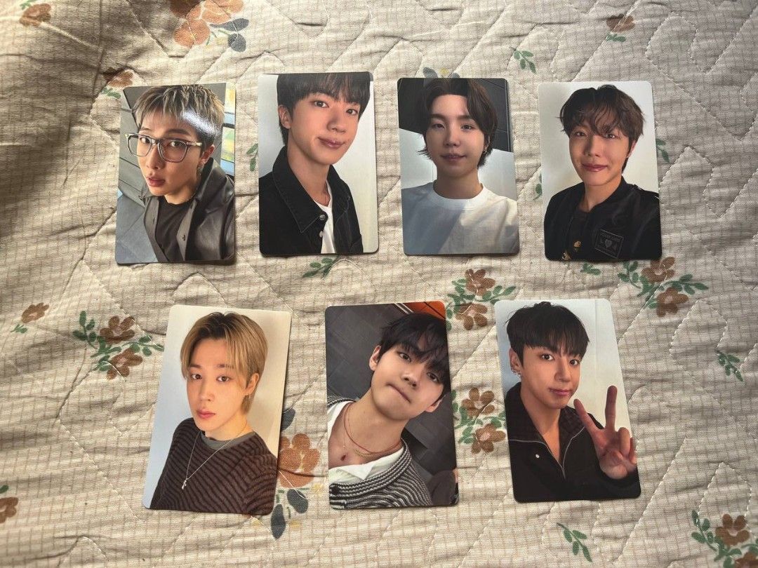 BTS Arirang Weverse Japan LD Round 1 (Category: K-Wave Merchandise) located in Manila. Submitted by seoul2ph (Listing ID 1467089085, Image 1). Description: - Set of 7 official arirang weverse jp ld r1photocards - Features various iconic eras and outfits - Condition: Mint, sleeved since pull - Selling as a complete set only - Onhand and ready to ship - Prio payo but can do dop - Message for more details.