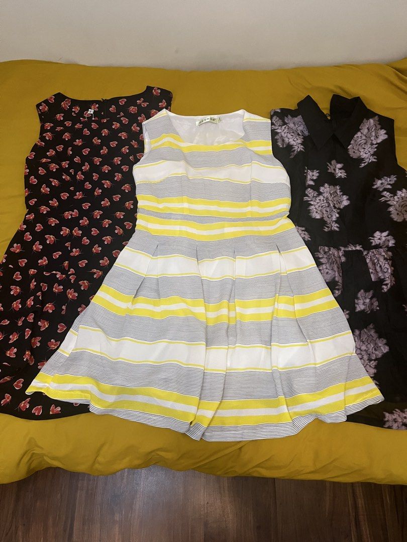 (BUNDLE) Dress (Category: Dresses) located in Quezon City. Submitted by declutteringbyjam (Listing ID 1466980867, Image 1). Description: -preloved -medium -bundle for 450 -200 each -additional for sf.