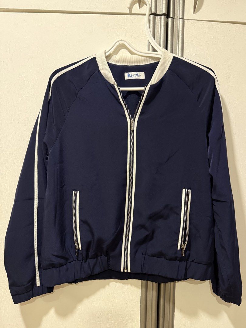 Calvin Klein Navy Blue Sport Track Jacket (Category: Coats, Jackets and Outerwear) located in Muntinlupa City. Submitted by alexisofia (Listing ID 1467021063, Image 1). Description: like new, worn a few times only / excellent condition bought in the US! size: Medium/Large Brand Calvin Klein.