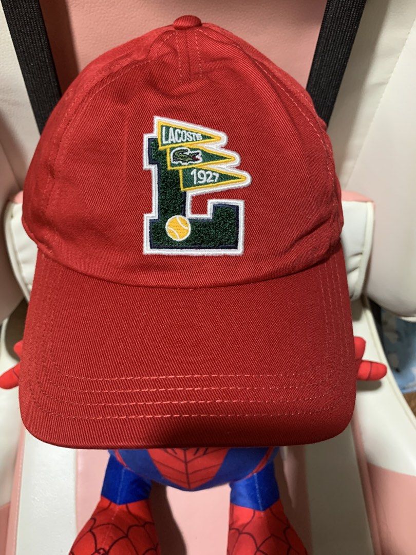 cap for men/women (Category: Everything Else Others) located in General Trias. Submitted by vpshoppe (Listing ID 1467117566, Image 2). Description: Original Lacoste cap rare design color:red brandnew one size Limited edition design original price 4500.